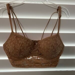Pink by Victoria Secret Lace Bralette in Light Brown